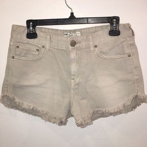 Cream/Gray Free People Shorts